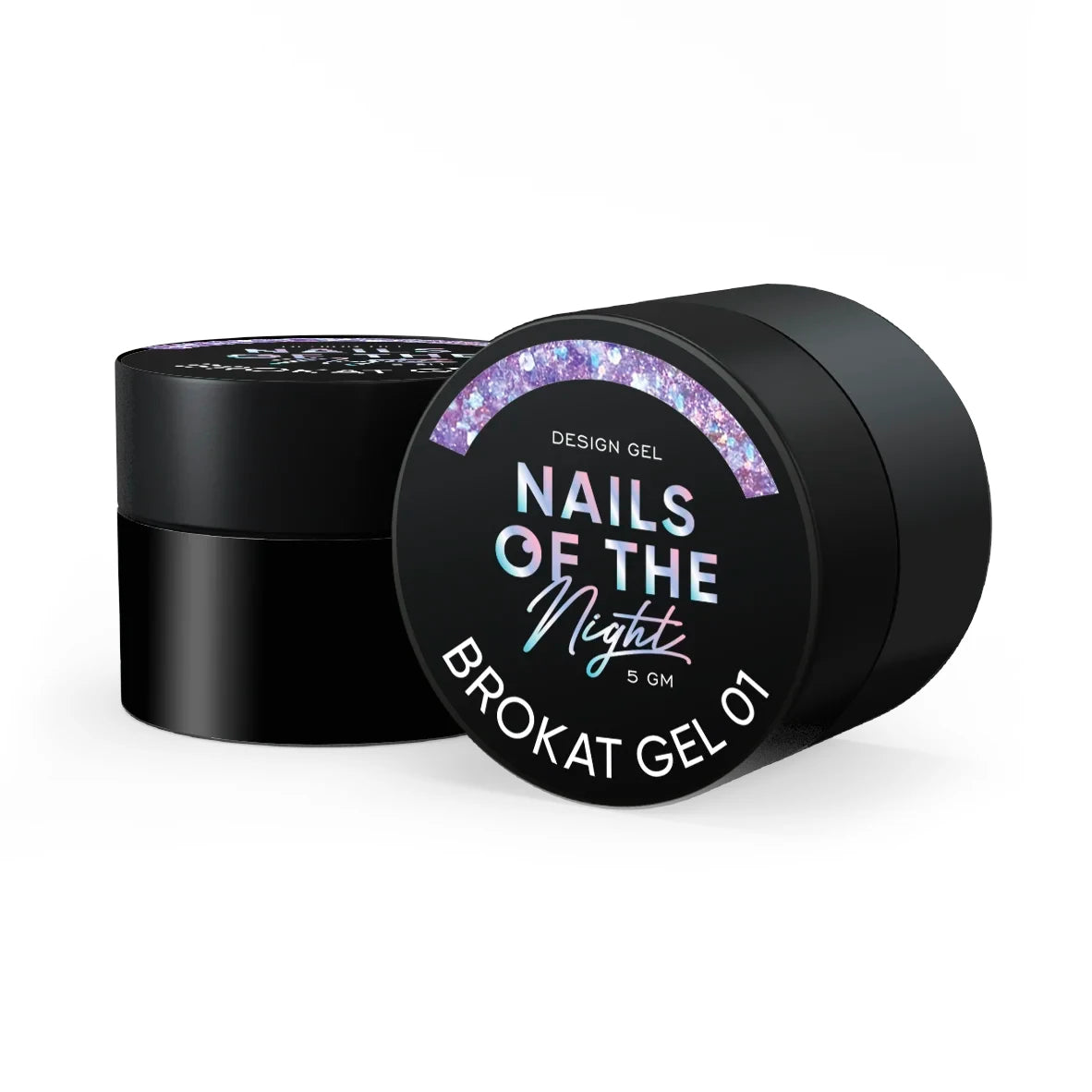 NAILSOFTHENIGHT Brokat gel 01 - дизайн гель с разноцветным брокатом и глиттером для ногтей, 5г