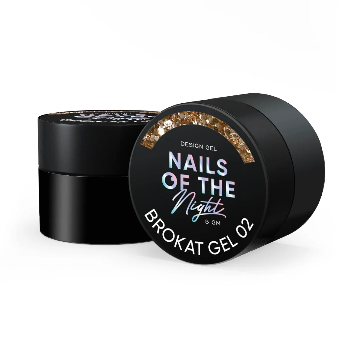 NAILSOFTHENIGHT Brokat Gel 02 - дизайн гель с разноцветным брокатом и глиттером для ногтей, 5г
