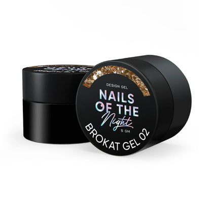 NAILSOFTHENIGHT Brokat Gel 02 - дизайн гель с разноцветным брокатом и глиттером для ногтей, 5г