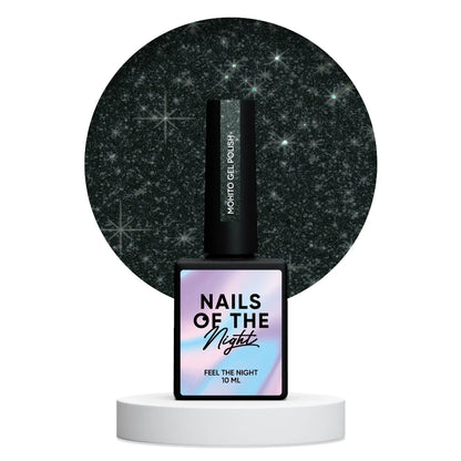 NAILSOFTHENIGHT Mohito gel polish - tief dunkelgrüner, reflektierender Gellack, 10ml