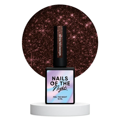 NAILSOFTHENIGHT Negroni gel polish - reflektierender Gellack in dunklem Burgunderrot, 10ml