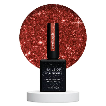 NAILSOFTHENIGHT Spritz Gel Polish – ярко-красный светоотражающий гель-лак, 10мл