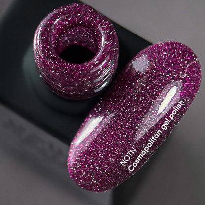 NAILSOFTHENIGHT Cosmopolitan gel polish - темно-розовый светоотражающий гель-лак для ногтей, 10мл