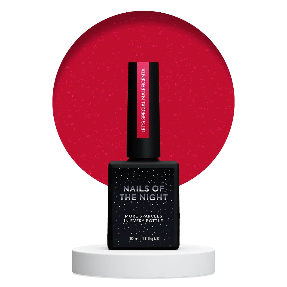 NAILSOFTHENIGHT Let’s Special Maleficenta — dunkelroter reflektierender Gel-Lack für Nägel, 10ml
