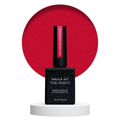 NAILSOFTHENIGHT Let's special Maleficenta - темно-красный светоотражающий гель лак для ногтей темно-красный, 10мл