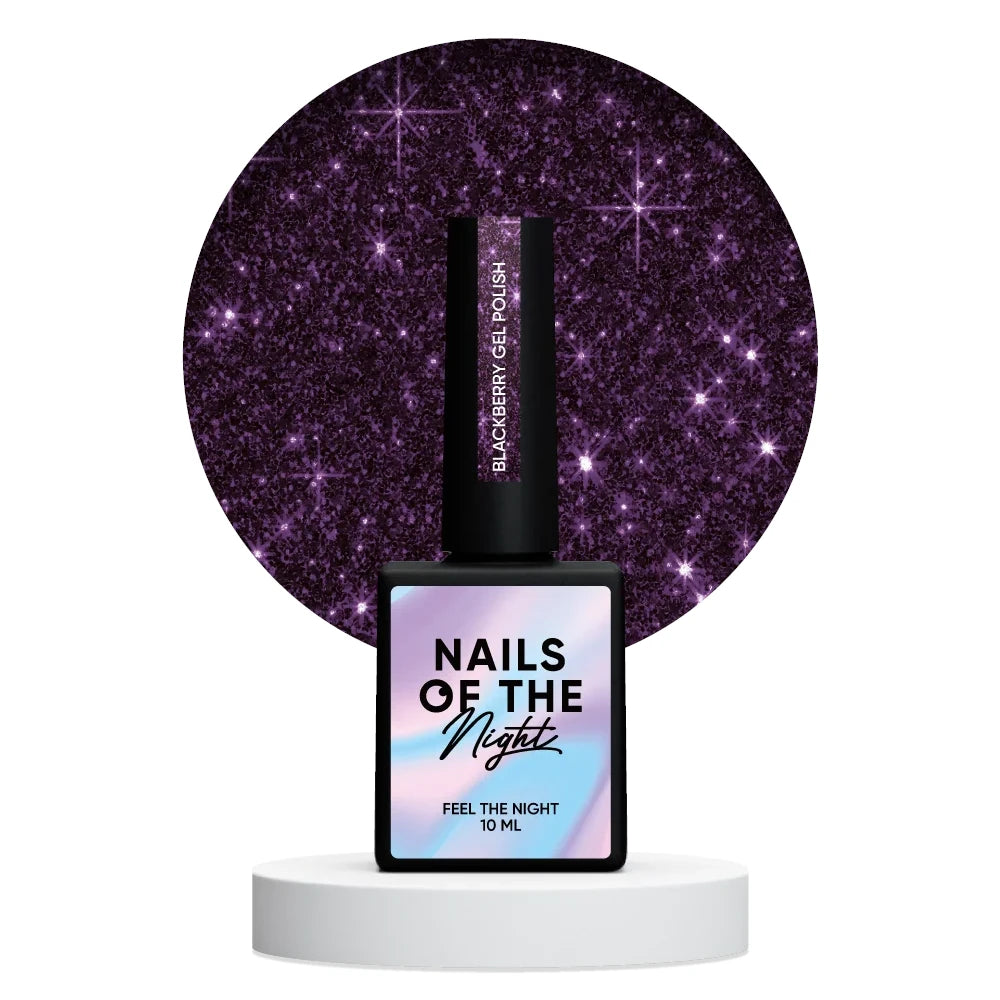 NAILSOFTHENIGHT Blackberry gel polish - lila reflektierender Gellack für Nägel, 10ml