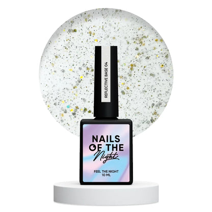 NAILSOFTHENIGHT Reflective base 04 - Camouflage Reflektierende Base mit Schimmer (beige-milchig), 10ml