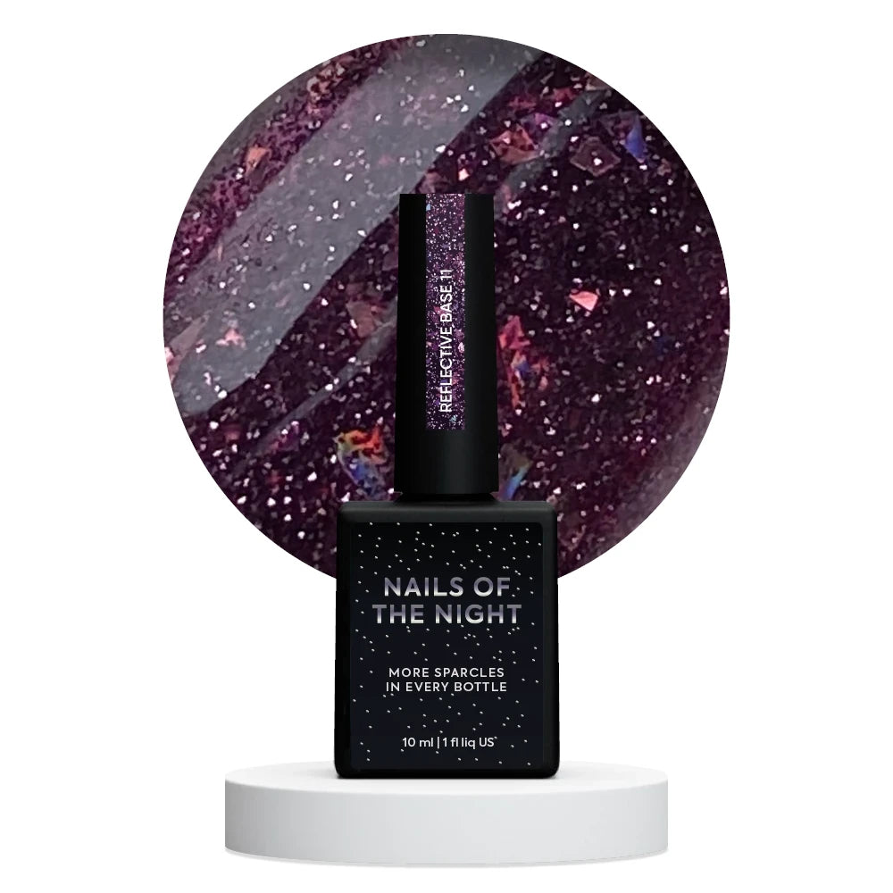 NAILSOFTHENIGHT Reflective Base 11 — камуфлирующая светоотражающая база с шиммером, 10мл