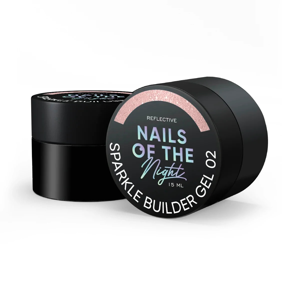 NAILSOFTHENIGHT Sparkle Builder Gel 02 - бежевый светоотражающий строительный гель, 15мл