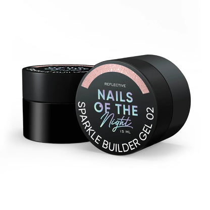 NAILSOFTHENIGHT Sparkle Builder Gel 02 - бежевый светоотражающий строительный гель, 15мл