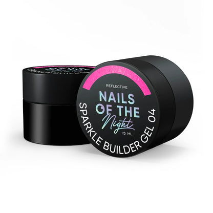 NAILSOFTHENIGHT Sparkle Builder Gel 04 - розовый светоотражающий строительный гель, 15мл