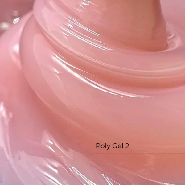 Crystal Professional Poly Gel №2 Puderrosa 30ml – Acrylgel für Nagelverlängerung und Naturnagelverstärkung