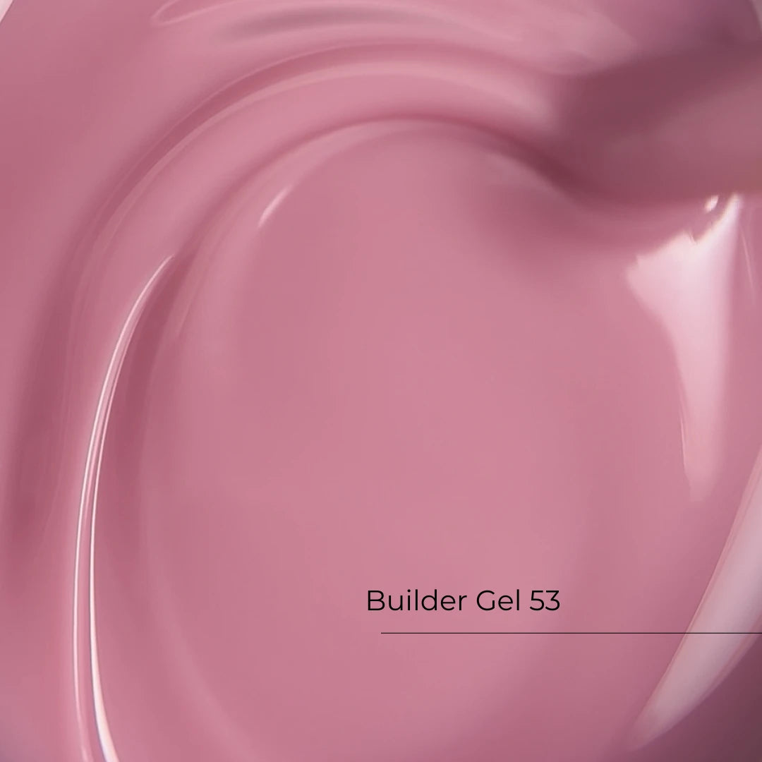 Crystal Builder Gel №53 Dark Pink 15ml – Aufbaugel für natürliche Nägel, intensiver Nude Look & Nagelverlängerung