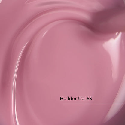 Crystal Builder Gel №53 Dark Pink 15ml – Aufbaugel für natürliche Nägel, intensiver Nude Look & Nagelverlängerung