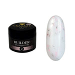 Crystal Professional Builder Gel Spring Vibe №2 15 ml – Milchiges Aufbaugel mit rosa Trockenblumen