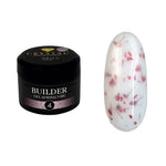 Crystal Professional Builder Gel Spring Vibe №4 15 ml – Milchiges Aufbaugel mit roten Trockenblumen