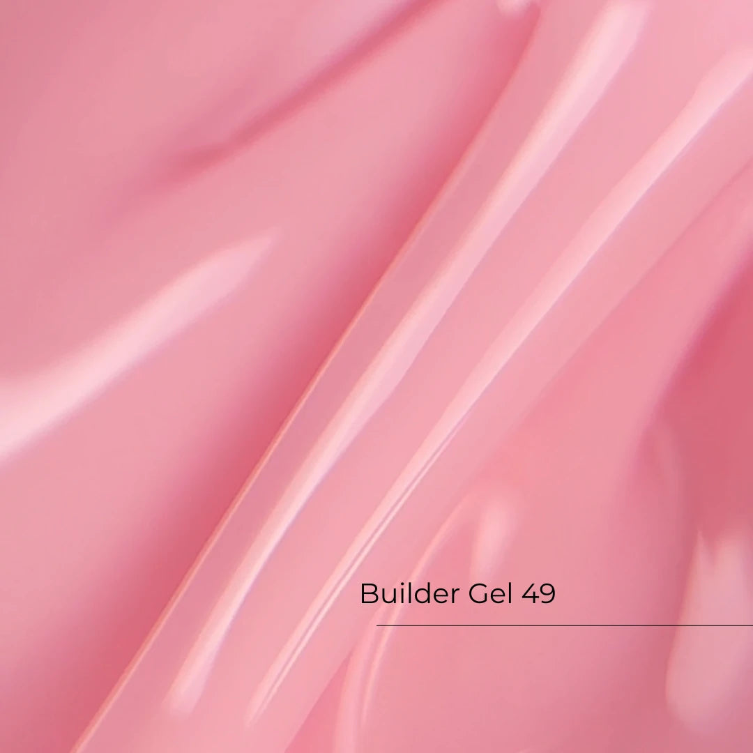 Crystal Builder Gel №49 Pink 15ml – Aufbaugel für natürliche Nägel, eleganter Nude Look & Nagelverlängerung