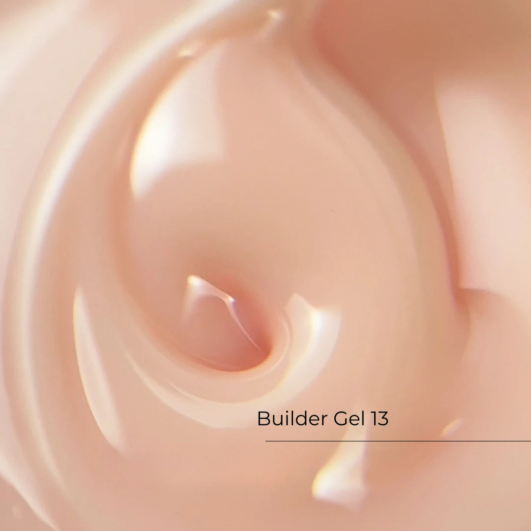 Crystal Builder Gel №13 Light Peach 15ml – Aufbaugel für natürliche Nägel, sanfter Nude Look & Nagelverlängerung