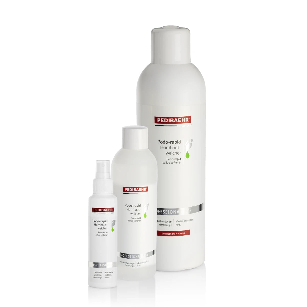 BAEHR Podo-rapid Hornhautweicher 100-1000ml – professioneller Hornhautweichmacher für Podologie und Fußpflege