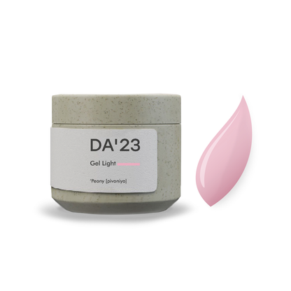 DA’23 Gel Light Peony 15-30ml – Билдер-гель Чистый розовый для наращивания и укрепления ногтей