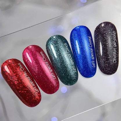 NAILSOFTHENIGHT Obsidian gel polish — graphit-violetter reflektierender Gel-Lack für Nägel, 10 ml