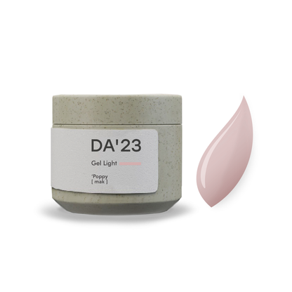 DA’23 Gel Light Poppy 15-30ml – Билдер-гель Нежный пудрово-розовый для наращивания и укрепления ногтей