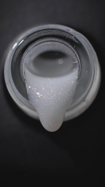 Kinetics Gel in Bottle Milky Spark #941 15ml – жидкий гель для укрепления ногтей, Spark эффект, молочно-белый