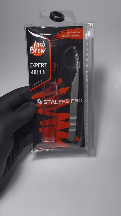 Wimpernpinzette Staleks Pro Expert 40 Typ 11 (gebogen)
