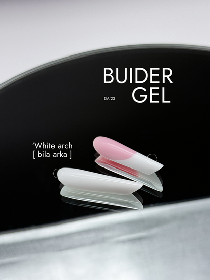 Builder Gel DA’23 ‘White Arch [Bila Arka]’ 30 мл – Билдер-гель Белый Арочный для прочных ногтей и френча