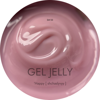 Gel Jelly DA’23 Happy 15 мл – Гель-желе Розово-сиреневый для маникюра и наращивания