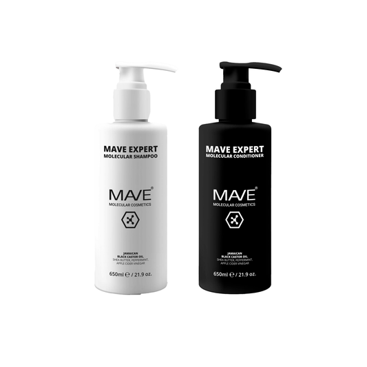 MAVE Molecular Shampoo & Conditioner Set 2x650ml – Sulfatfreies Pflege-Duo für kräftiges, gesundes & glänzendes Haar