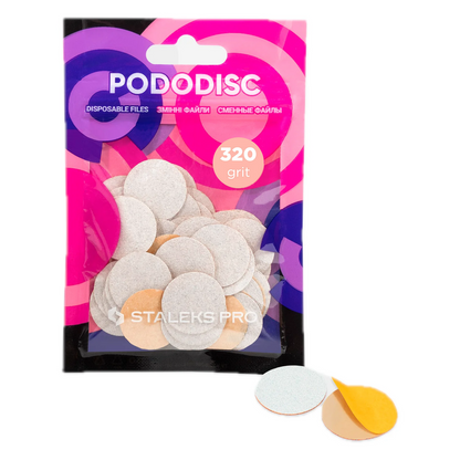 Сменные Файлы Белые Для Педикюрного Диска PODODISC STALEKS PRO M (50 Шт)