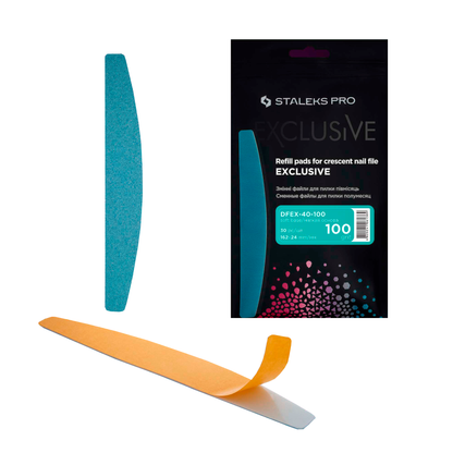 Wechselfeilen Für Die Halbmondförmige Feile (Weiche Basis) EXCLUSIVE 42 (50 Pcs) 100 grit
