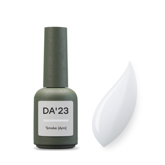 Cover Top DA’23 ‘Smoke [dym], 8 ml – halbtransparenter Gel-Topcoat, leichter Effekt, natürlicher Glanz, Farbe Helles Rauchgrau