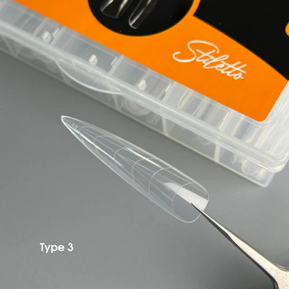 NAILSOFTHEDAY Dual Form Stiletto (Typ 3) - obere Formen Stiletto-/Mandelformen für Nägel, 120 Stück