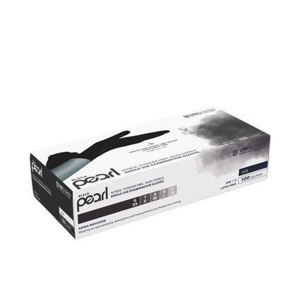 Перчатки Unigloves BLACK PEARL нитриловые, неопудренные BOX 100 PIECES
