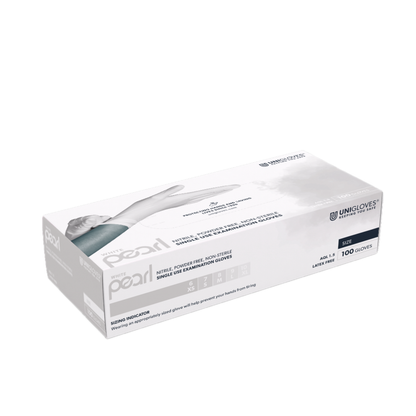 Перчатки Unigloves WHITE PEARL нитриловые, неопудренные BOX 100 PIECES
