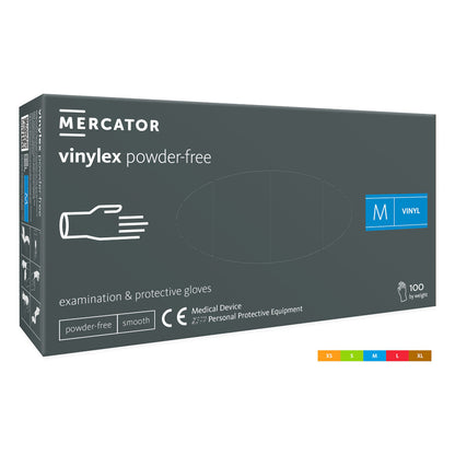 Einmalhandschuhe Vinylhandschuhe 100 Stück Mercator Vinylex, puderfrei Größe S-M
